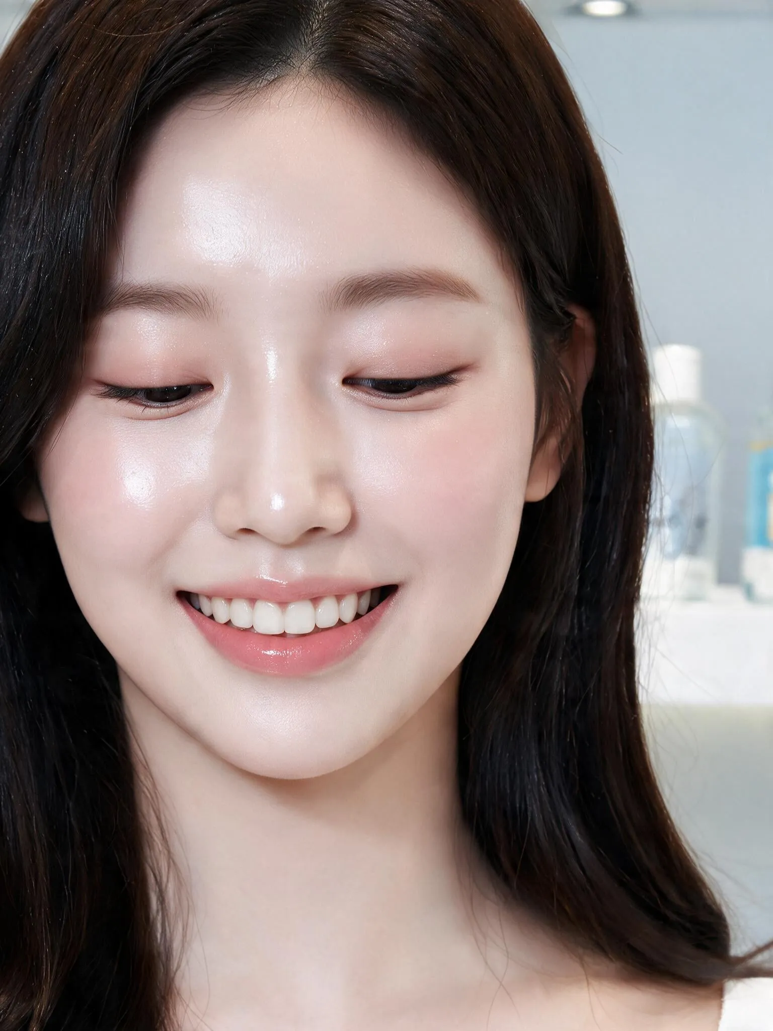 라미네이트 재시술. 모델 연출 이미지